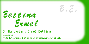 bettina ermel business card